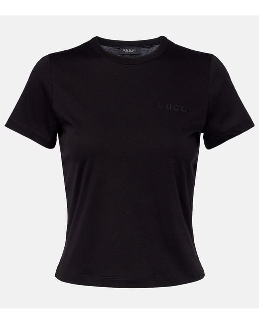Gucci Black Cotton Jersey T-Shirt