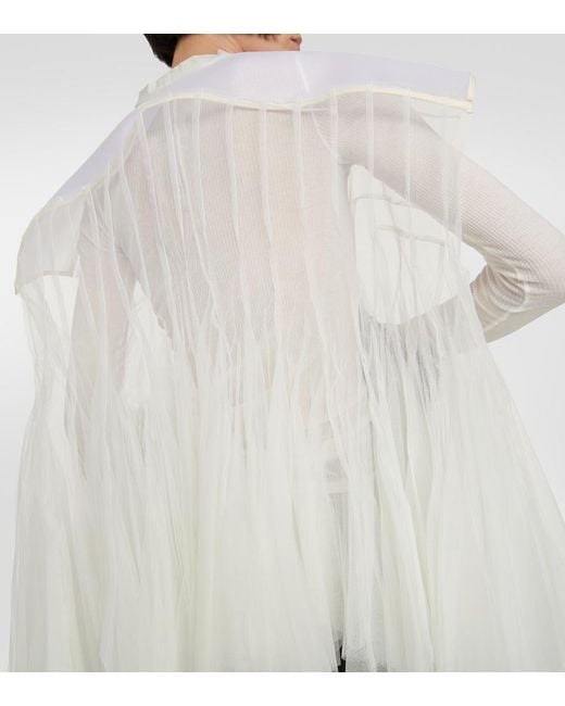 Rick Owens White Tulle Jacket