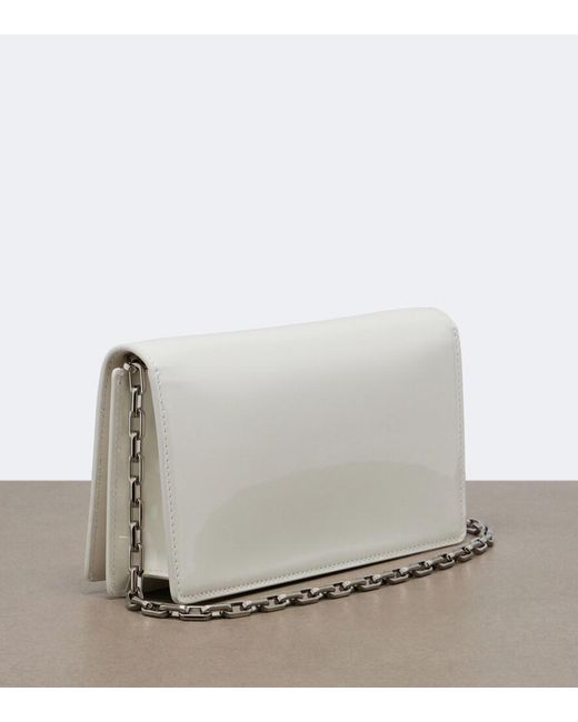 Christian Louboutin White Bettina Small Patent Leather Clutch
