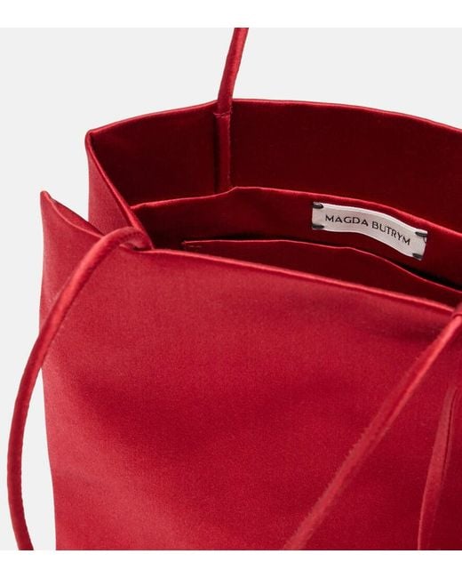 Magda Butrym Red Julia Satin Shoulder Bag