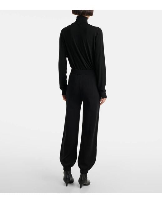 Max Mara Black Barrel-Hose Tirreno Aus Crepe