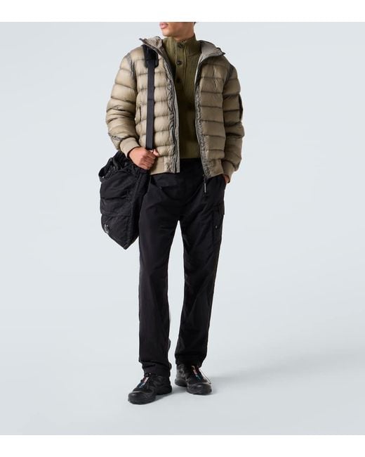C P Company Green Hooded Down Jacket for men