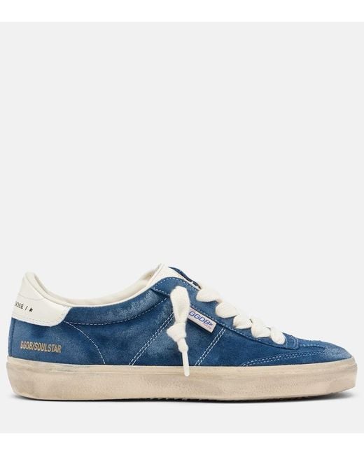 Golden Goose Deluxe Brand Blue Sneakers Soul Star Aus Veloursleder