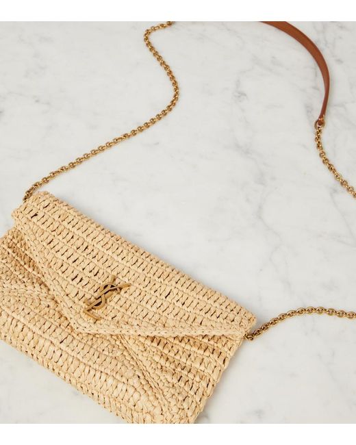 Borsa A Spalla Cassandre Mini di Saint Laurent in Natural