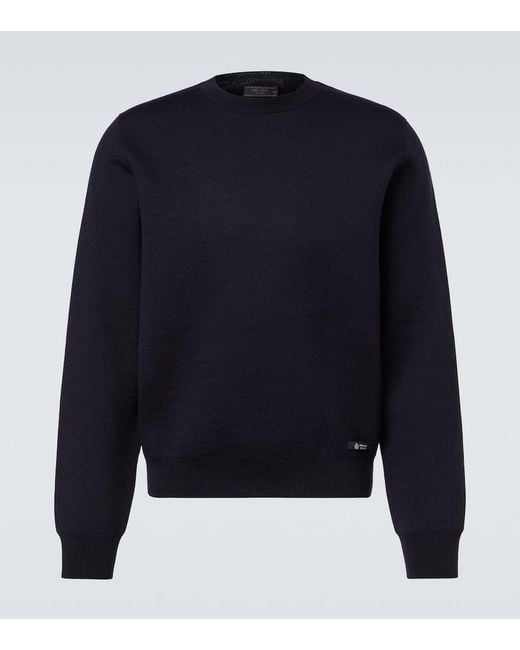 Prada Pullover Aus Einem Wollgemisch in Blue für Herren