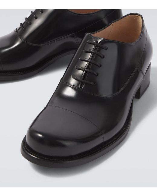 The Row Black Kai Leather Derby Shoes for men