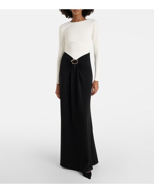 Roland Mouret Black Draped Jersey Gown