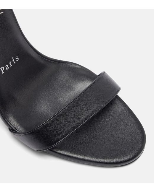 Christian Louboutin Black Miss Z 100 Leather Sandals