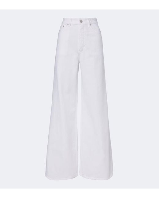 Alaïa White Wide-Leg Jeans