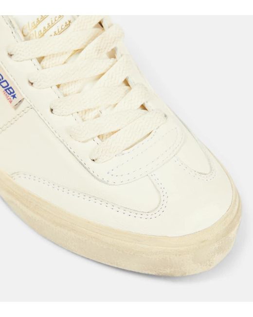 Golden Goose Deluxe Brand White Verzierte Sneakers Soul-Star aus Leder