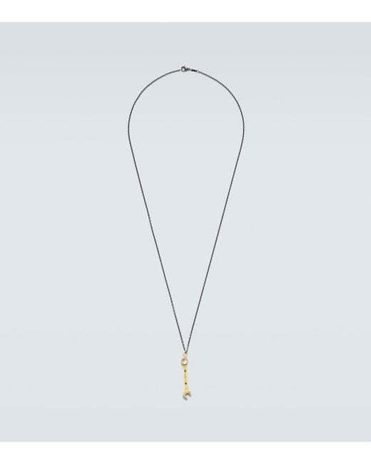 Ileana Makri Blue Divine Mechanics 18Kt Pendant Necklace With Diamonds for men