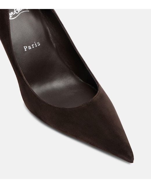 Christian Louboutin Black Miss Z 80 Suede Pumps