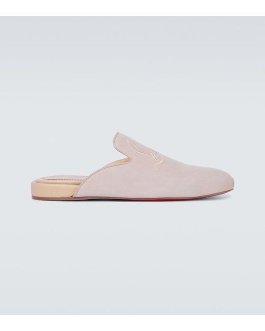 Christian Louboutin White Coolito Flat Mules for men