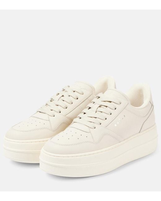 Hogan White Skyscraper Leather Sneakers