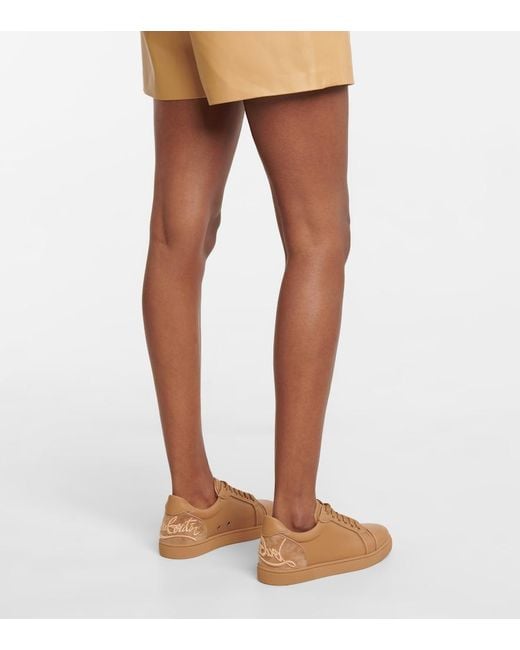 Christian Louboutin Brown Fun Vieira Leather Sneakers