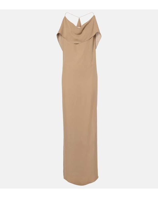 Abito Lungo Dandora di Khaite in Brown