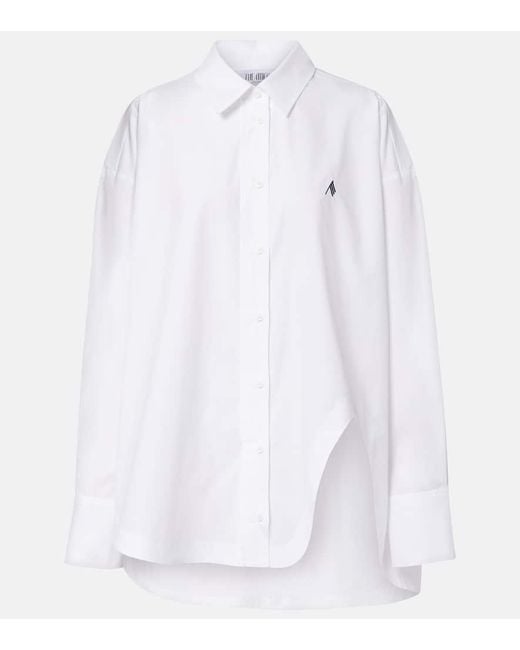 The Attico White Diana Oversized Cotton Shirt