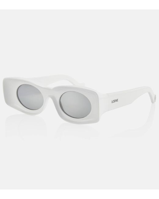 Loewe White Paula's Ibiza Rectangular Sunglasses