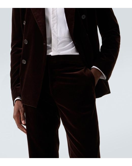 Ralph Lauren Black Gregory Cotton Velvet Suit Pants for men