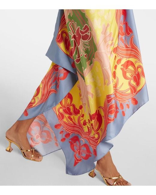 Etro White Graphic-Print Silk Dress