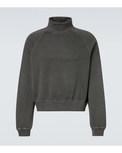 Our Legacy Gray Scholar Cotton Jersey Turtleneck Sweater for men