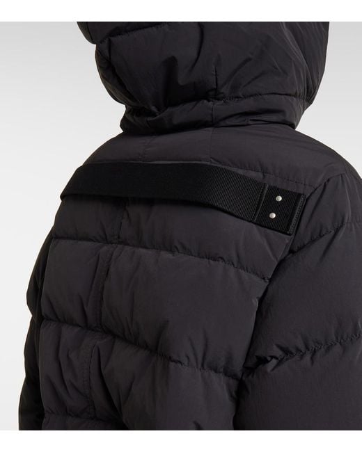 Rick Owens Black Hooded Down Jacket