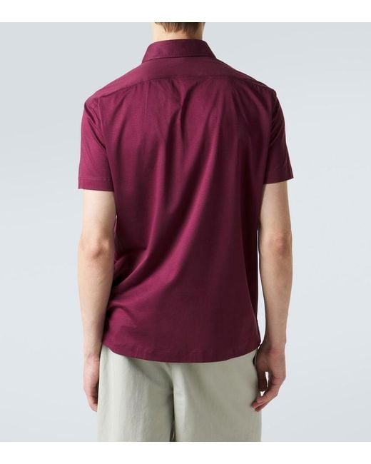Kiton Red Cotton Polo Shirt for men