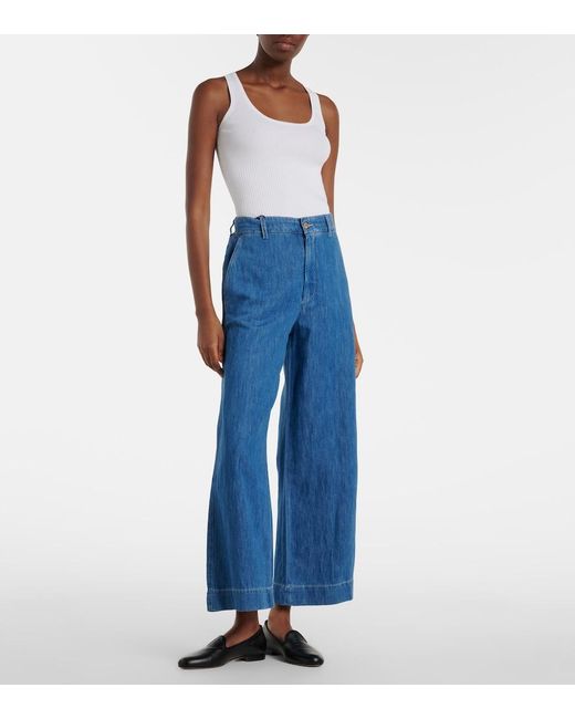 Max Mara Blue Astice Wide-Leg Jeans