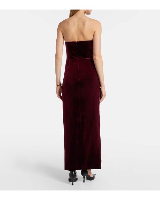 LEO LIN Purple Maxikleid Marilyn Aus Samt