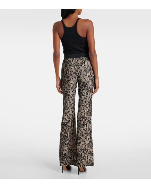 Joseph Black Tokyo Patchwork Lace Flared Pants