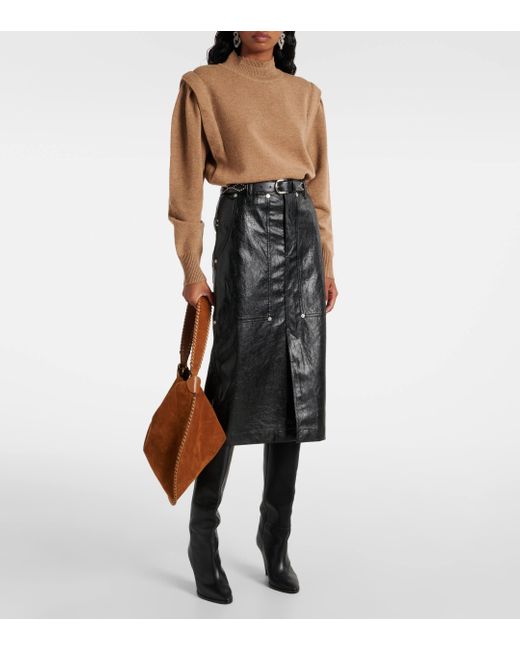 Isabel Marant Brown Lucile Wool-Blend Sweater