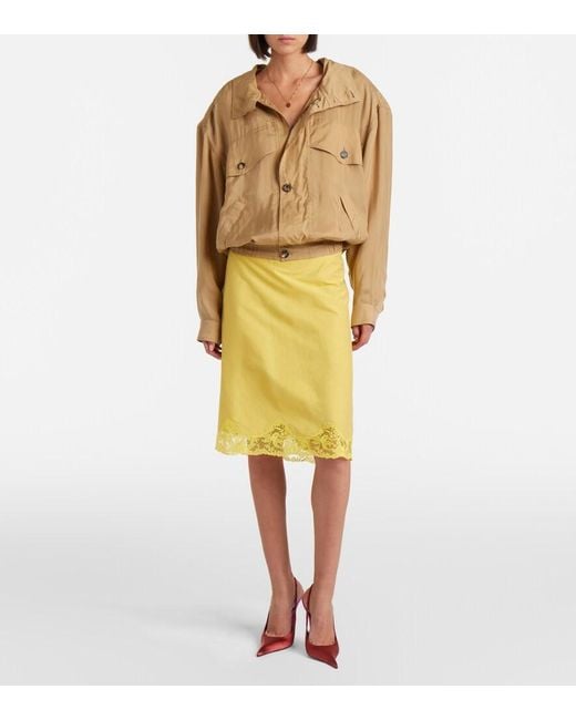 Saint Laurent Brown Oversized Blouson Jacket