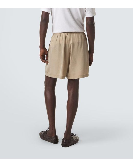 Prada Natural Silk Bermuda Shorts for men