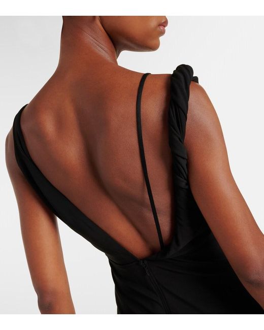 Totême Black Cowl-Neck Top