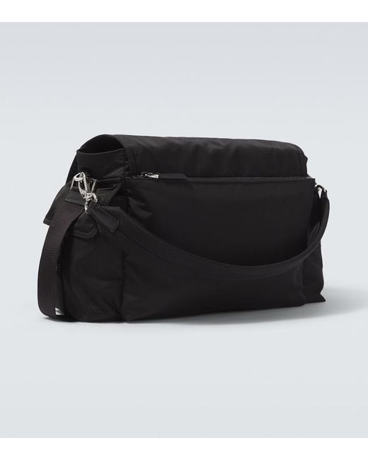 Prada Black Explore Re-Nylon Messenger Bag for men
