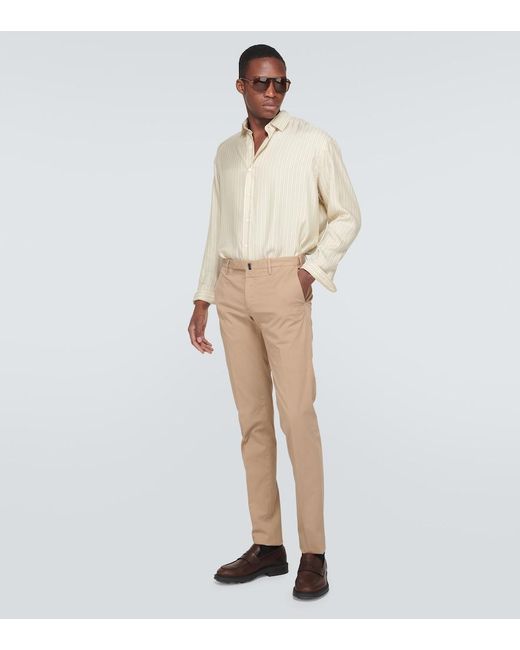 Slowear Natural Cotton-Blend Slim Pants for men