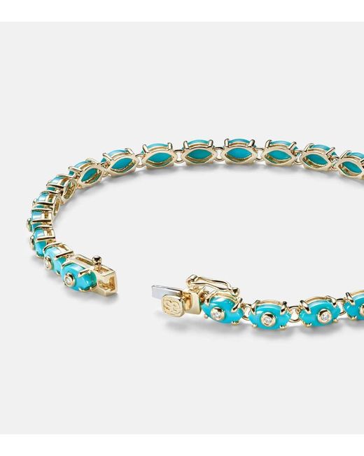 Sydney Evan Blue Eternity 14Kt Bracelet With And Diamonds