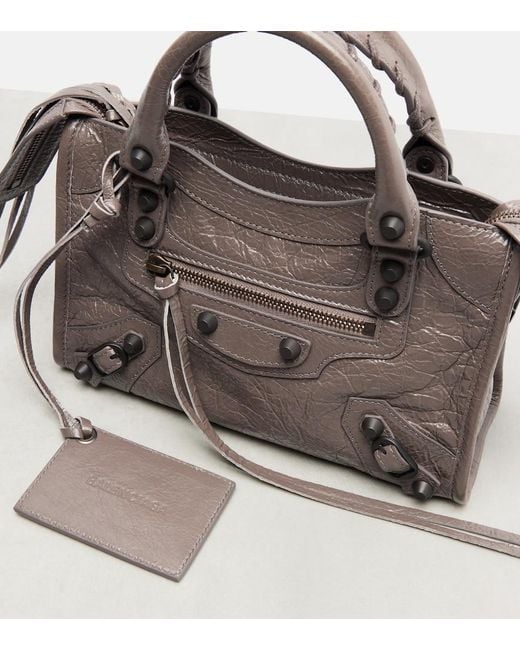 Balenciaga Brown Le City Mini Leather Top-Handle Bag