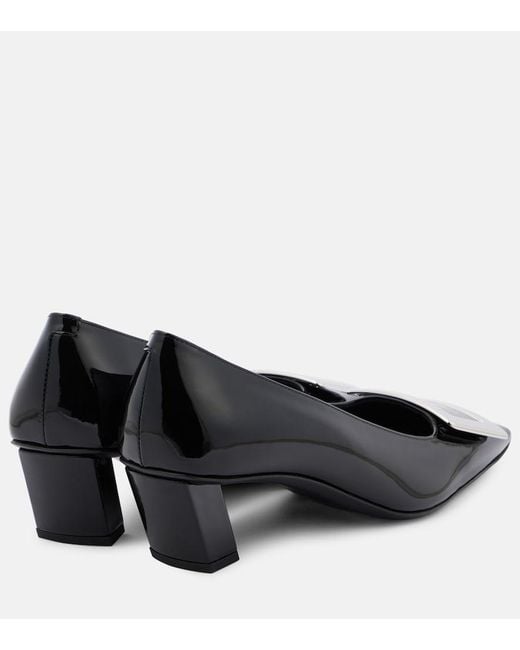 Roger Vivier Black Belle Vivier 45 Patent Leather Pumps