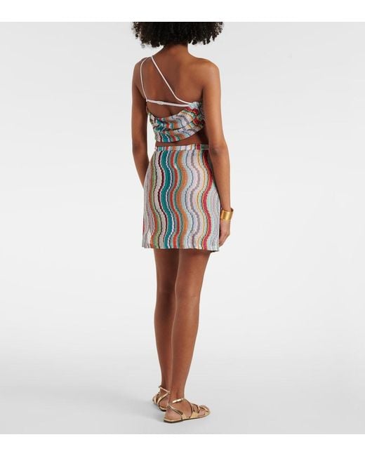 Missoni White Wrap Mini Skirt