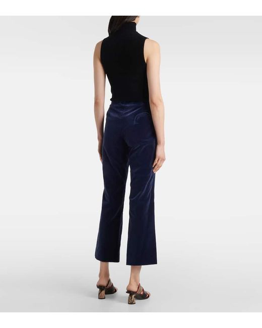 Blazé Milano Blue Jealousy Morelia Velvet Flared Pants