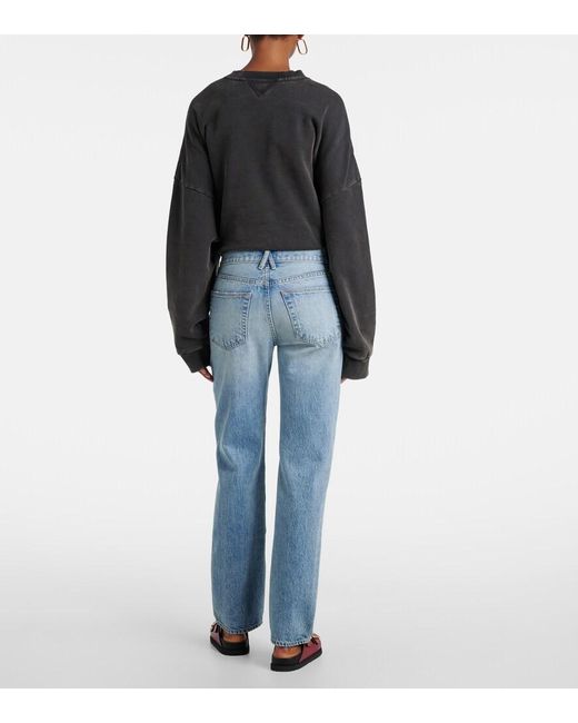 SLVRLAKE Denim Blue Kendra High-Rise Straight Jeans