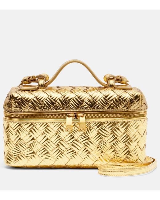 Bottega Veneta Bang Bang Metallic Leather Vanity Bag