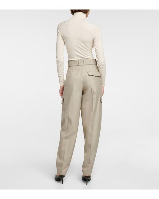 Joseph Natural Devonport Wool-Blend Pants