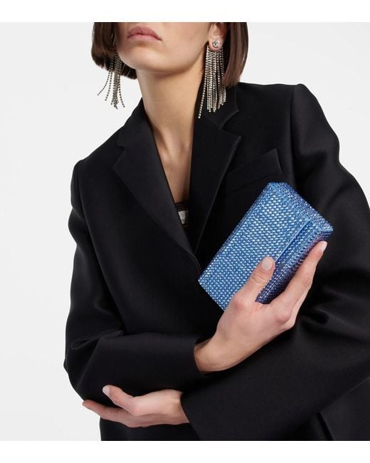 AMINA MUADDI Blue Superamini Embellished Clutch