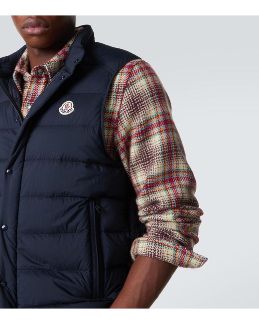 Chaleco De Plumas Barthe Moncler de hombre de color Blue