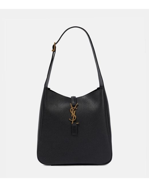 Saint Laurent Black Le 5 A 7 Supple Large Leather Shoulder Bag
