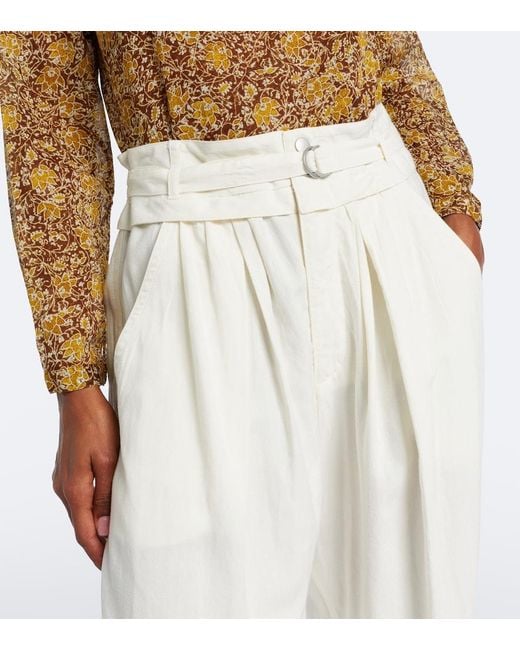 Isabel Marant White Celia Wide-Leg Pants
