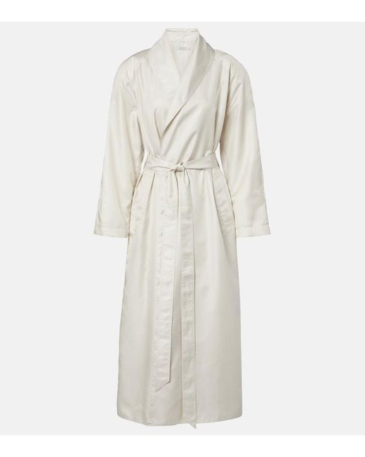 Vestido Midi Con Cinturon Phoebe Philo de color White