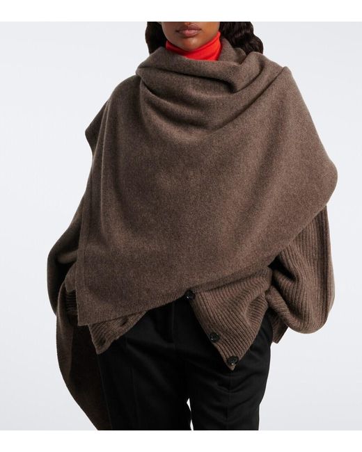 Sciarpa Lora di Nour Hammour in Brown